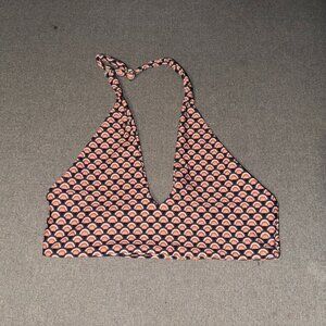 Skatie Geometric Bikini Halter Top Size Large